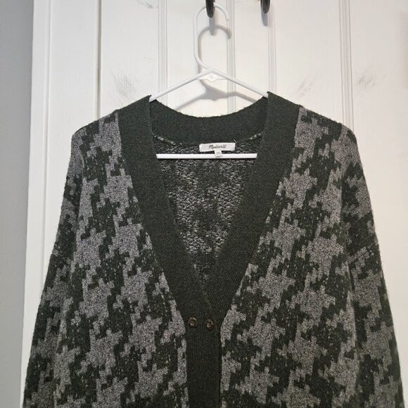 Madewell Grandpa Houndstooth Cardigan Sweater - Picture 5 of 9